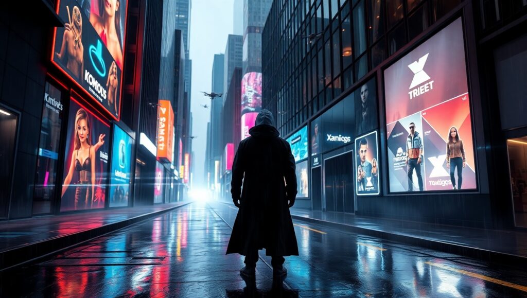 Neon Dreams in Cyberpunk Alley – free AI stock image
