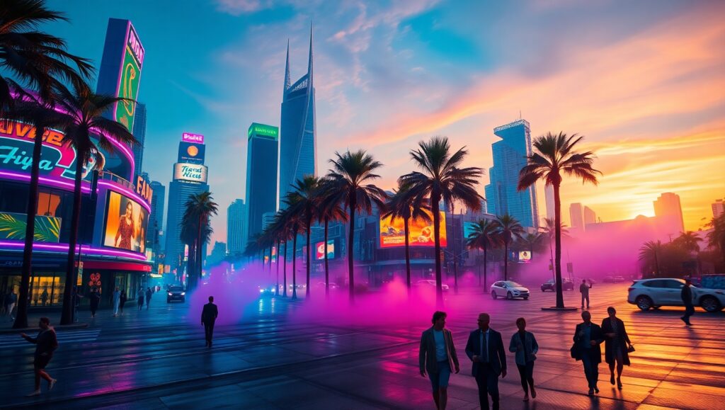 Neon Dreams in Vaporwave Aesthetic 6n4 – free AI stock image