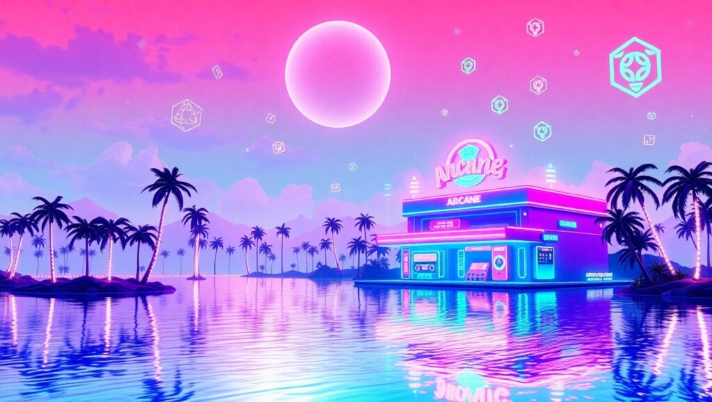 Neon Dreams in Vaporwave Style – free AI stock image
