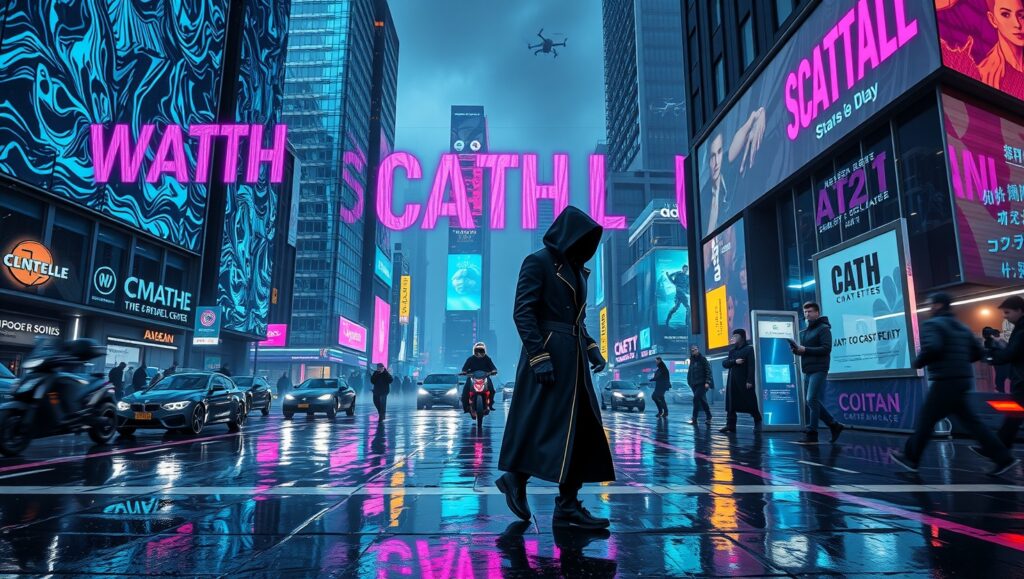 Neon Dreams of a Cyberpunk City – free AI stock image