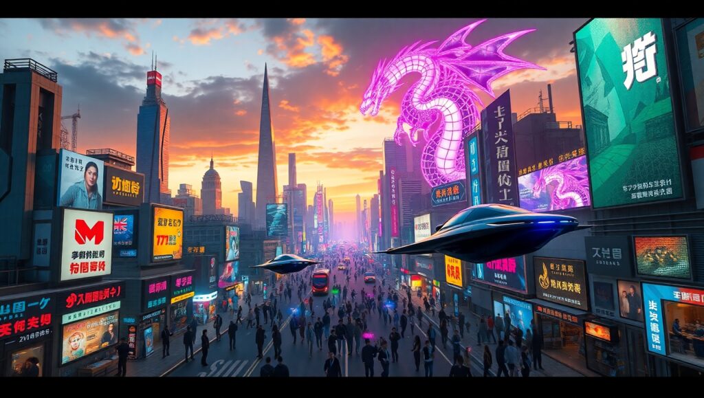 Neon Dreams of a Cyberpunk City – free AI stock image