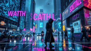 Neon Dreams of a Cyberpunk City – free AI stock image