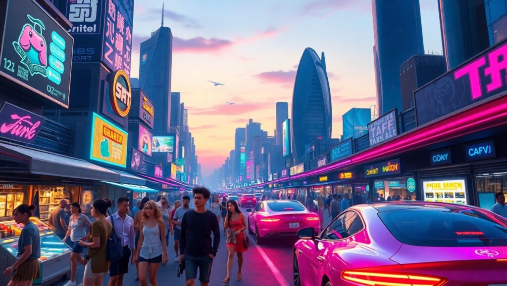 Neon Dreams of a Cyberpunk City 9ao – free AI stock image