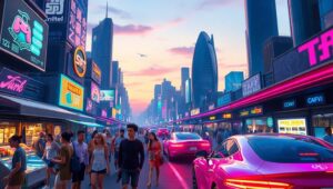Neon Dreams of a Cyberpunk City 9ao – free AI stock image