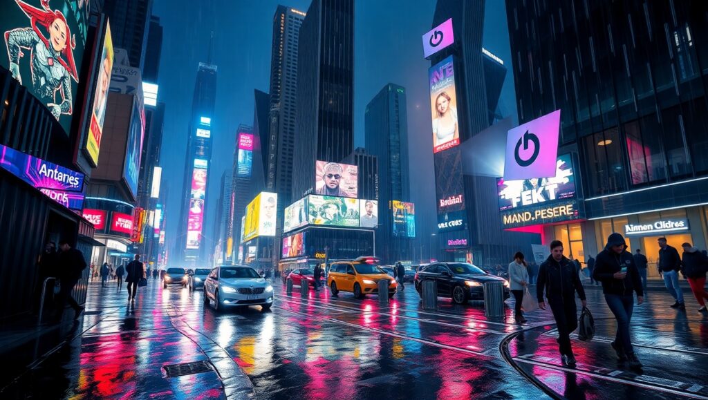 Neon Dreams of a Cyberpunk City – free AI stock image