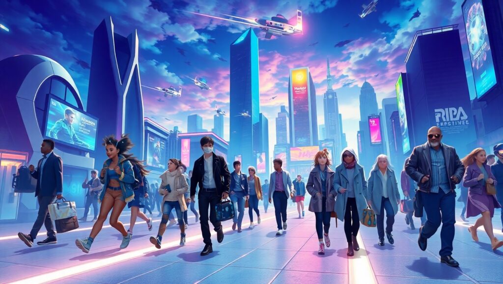 Neon Dreams of a Cyberpunk City – free AI stock image