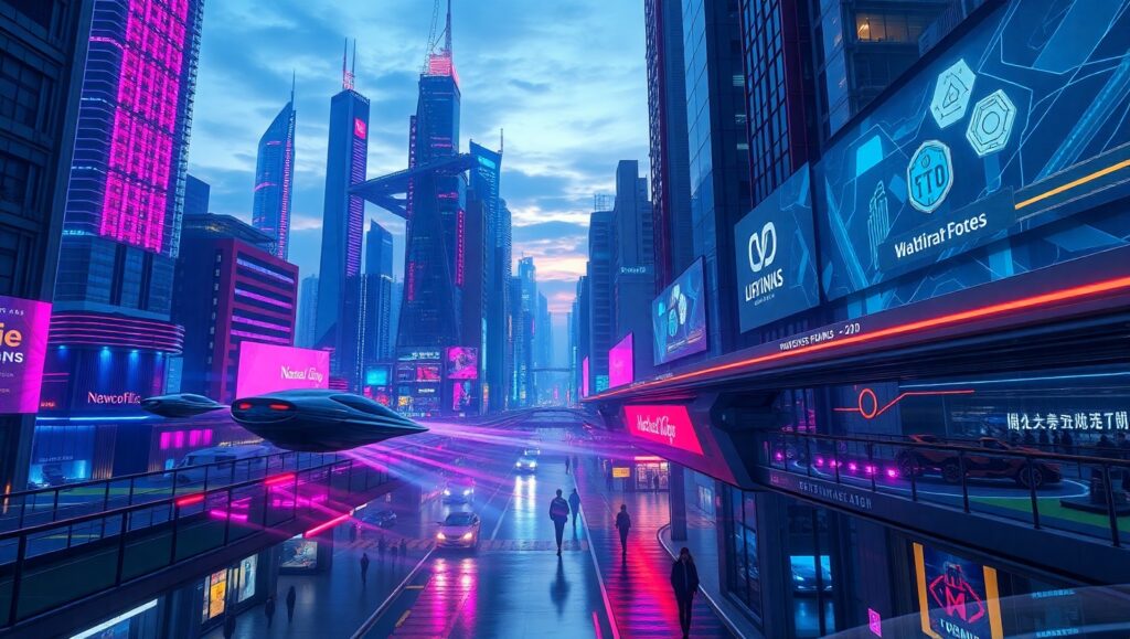 Neon Dreams of a Cyberpunk City – free AI stock image