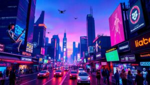 Neon Dreams of a Cyberpunk Future – free AI stock image