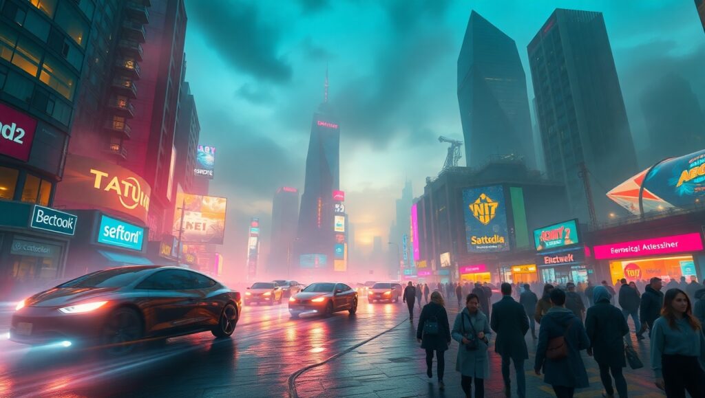 Neon Dreams of a Cyberpunk Metropolis – free AI stock image