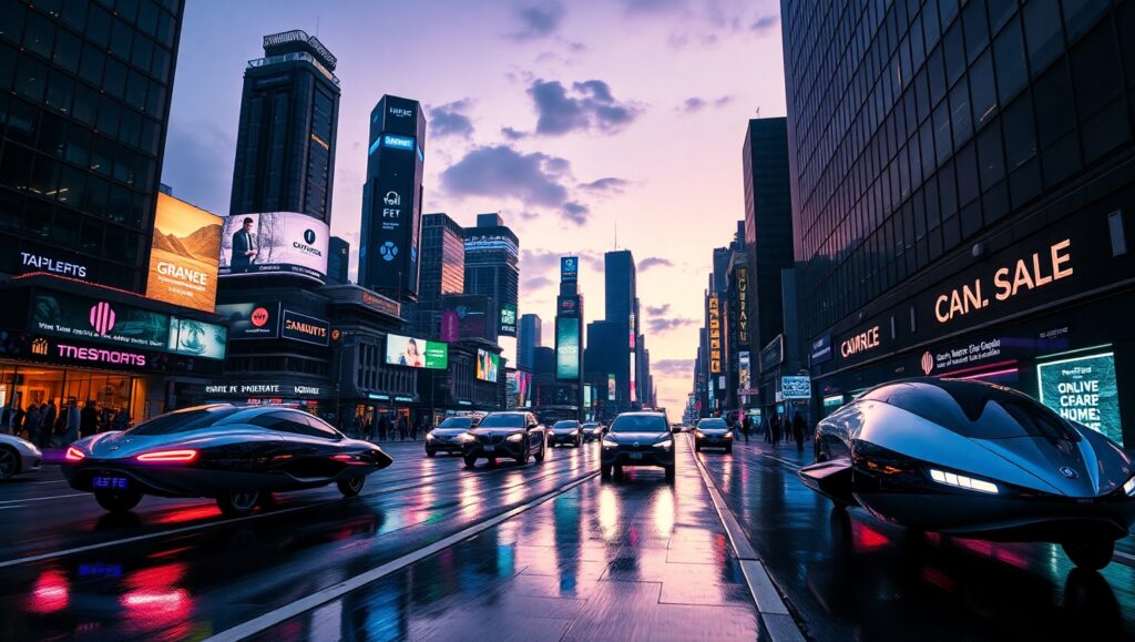 Neon Dreams of a Futuristic City 6Nm – free AI stock image