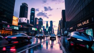 Neon Dreams of a Futuristic City 6Nm – free AI stock image