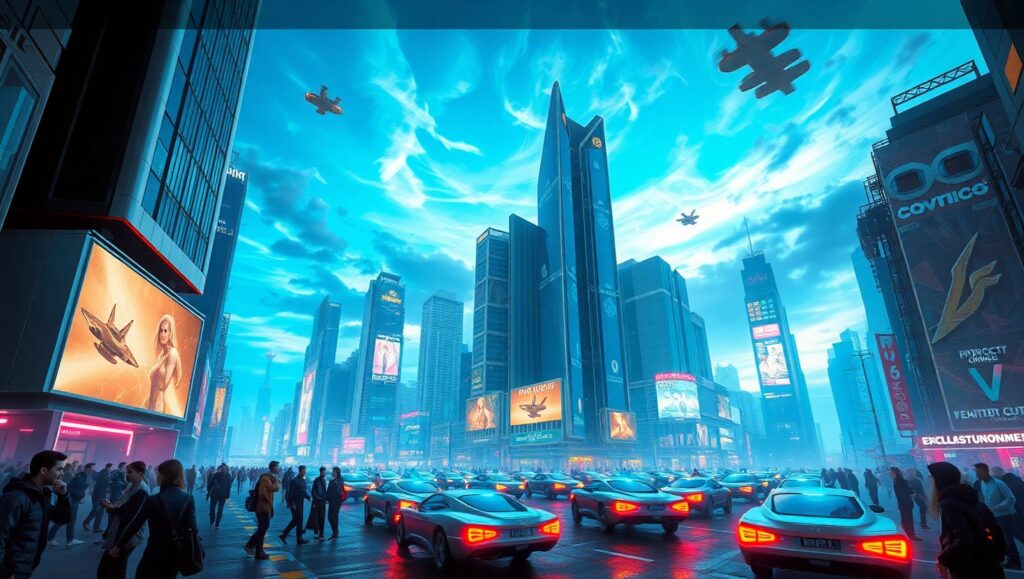 Neon Dreams of a Futuristic City P3y – free AI stock image