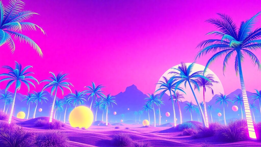 Neon Dreams of the Future – free AI stock image