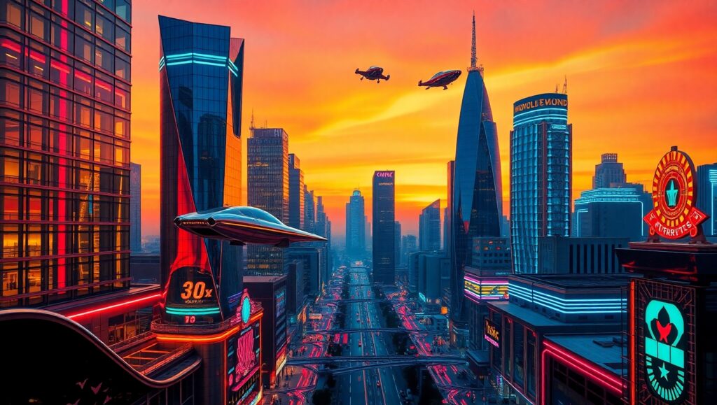Neon Dreams of Tomorrow – free AI stock image
