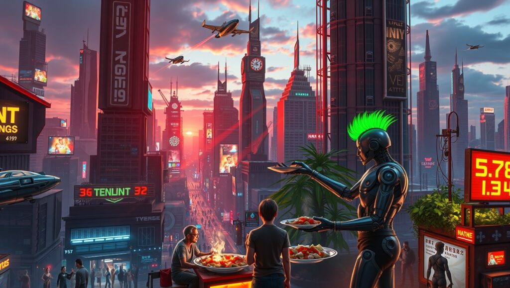 Neon Dreams of Tomorrow – free AI stock image