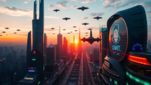 Neon Dreams of Tomorrow 3V5 – free AI stock image