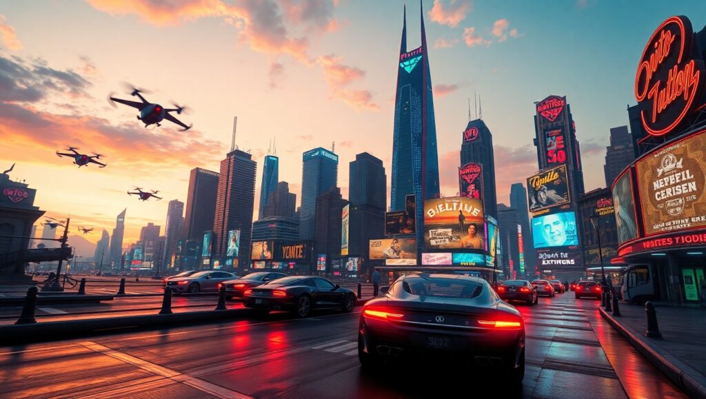 Neon Dreams of Tomorrow – free AI stock image