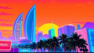 Neon Dreams of Tomorrow – free AI stock image