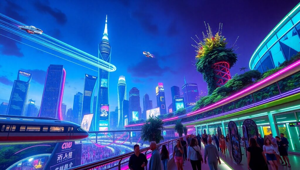 Neon Dreams of Tomorrow C6v – free AI stock image