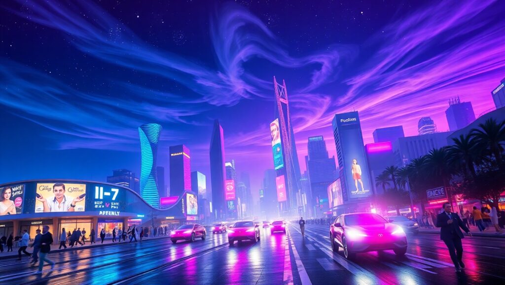Neon Dreams of Tomorrow M7q – free AI stock image