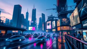 Neon Dreams of Tomorrow – free AI stock image
