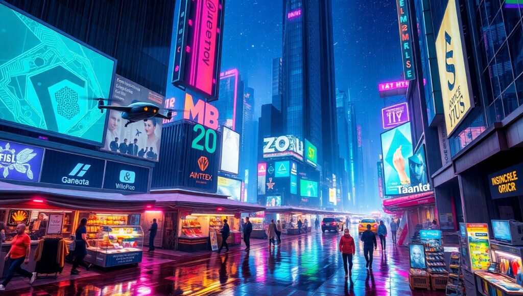 Neon Nights in a Cyberpunk City – free AI stock image