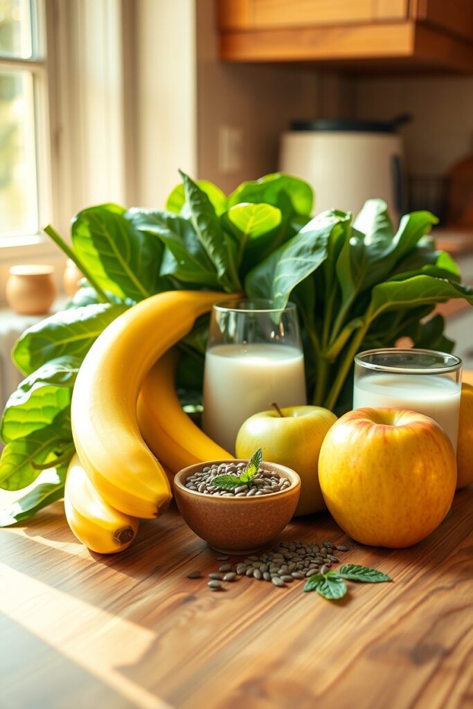 Nourishing Green Smoothie Ingredients – free AI stock image