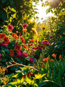 Nurturing Health: A Vibrant Garden Scene – free AI stock image