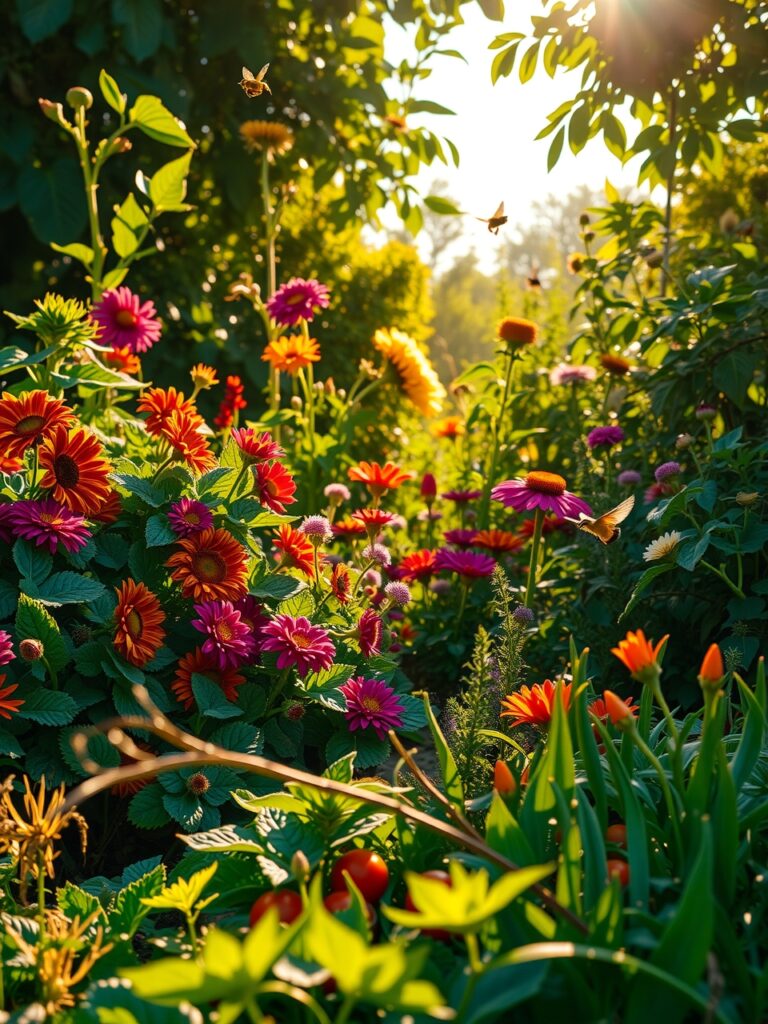 Nurturing Health: A Vibrant Garden Scene – free AI stock image