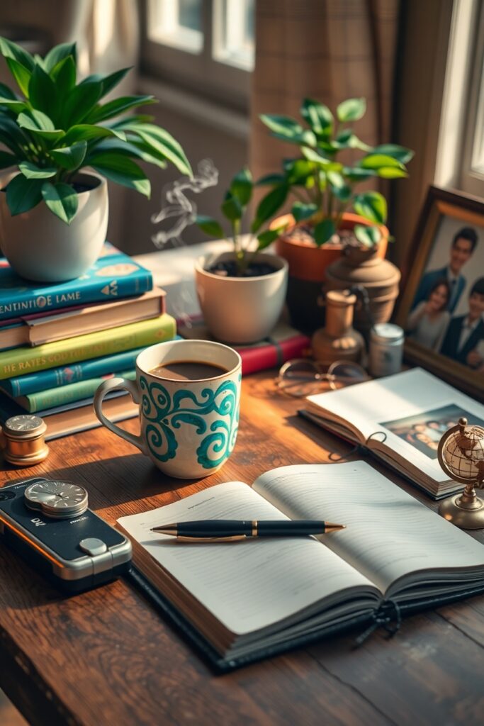 Objects of Daily Life on a Table – free AI stock image