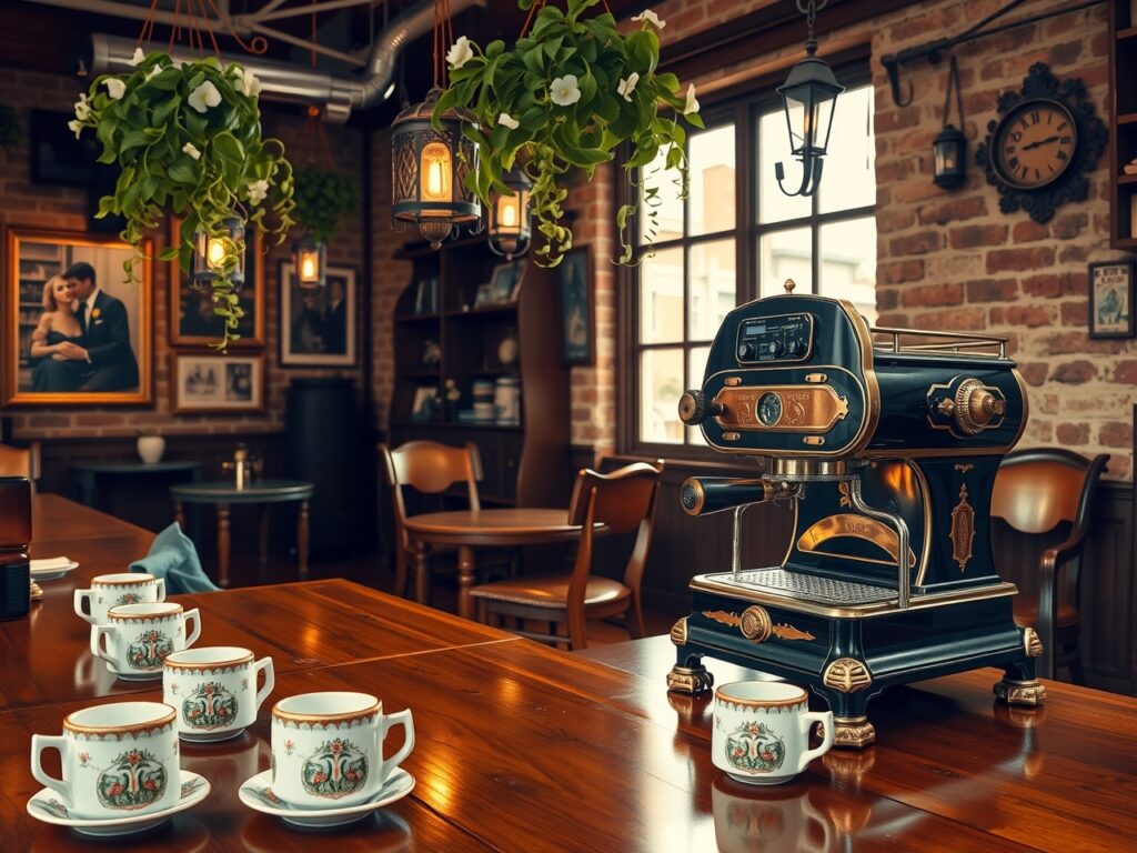 Old Fashioned Coffee Shop Interior – free AI stock image