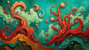 Organic Flow of Nature – free AI stock image