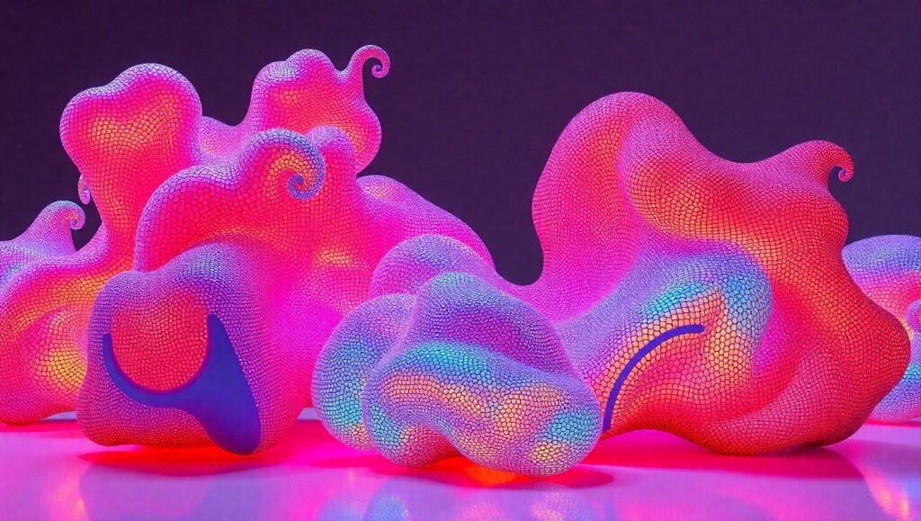 Organic Meets Digital: A Fluid Experience – free AI stock image