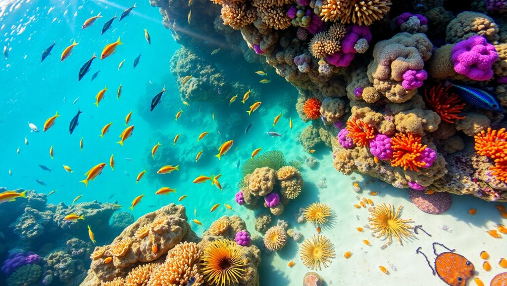 Overhead Coral Reef Serenity – free AI stock image