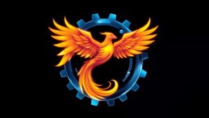 Phoenix Gear Logo Design – free AI stock image