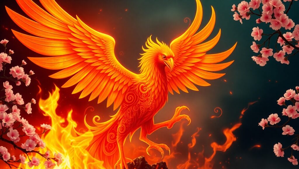 Phoenix in Tribal Elegance – free AI stock image