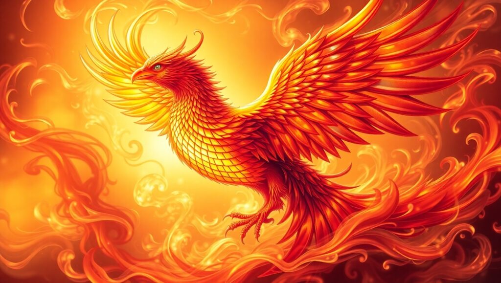 Phoenix of Colors and Patterns – free AI stock image