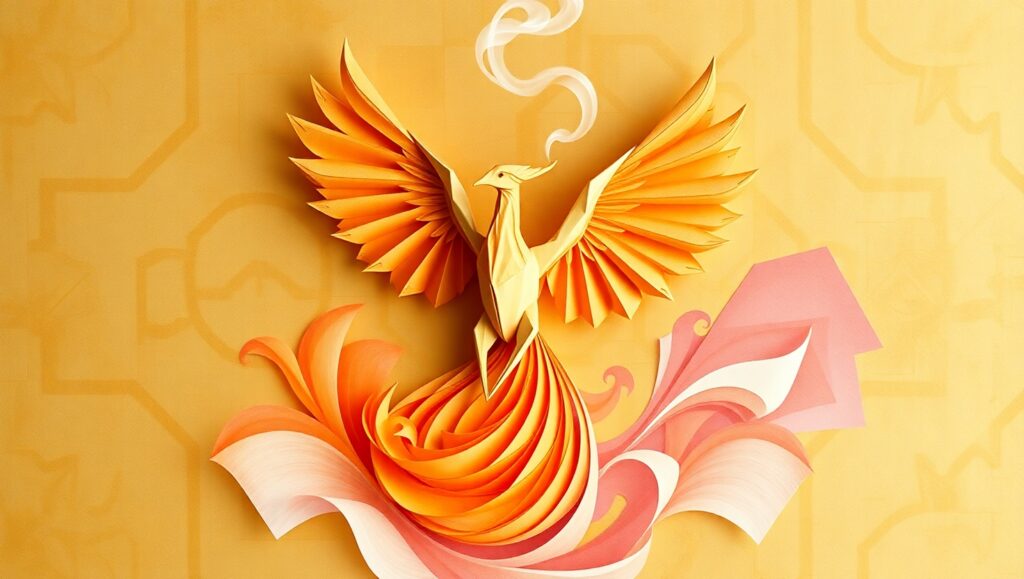 Phoenix of Pastel Flames – free AI stock image