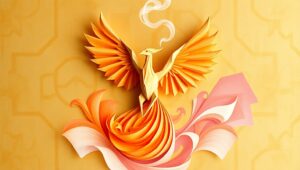 Phoenix of Pastel Flames – free AI stock image