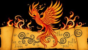 Phoenix Rising Tattoo Design – free AI stock image