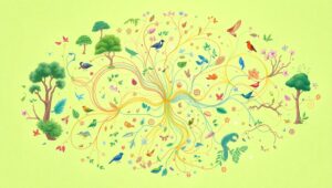 Rainforest Ecosystem Connections – free AI stock image
