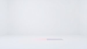 Red Cube in White Space – free AI stock image