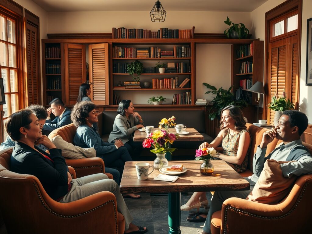 Relaxing Afternoon in a Cozy Café – free AI stock image