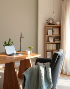 Relaxing at a Cozy Home Office Space – free AI stock image