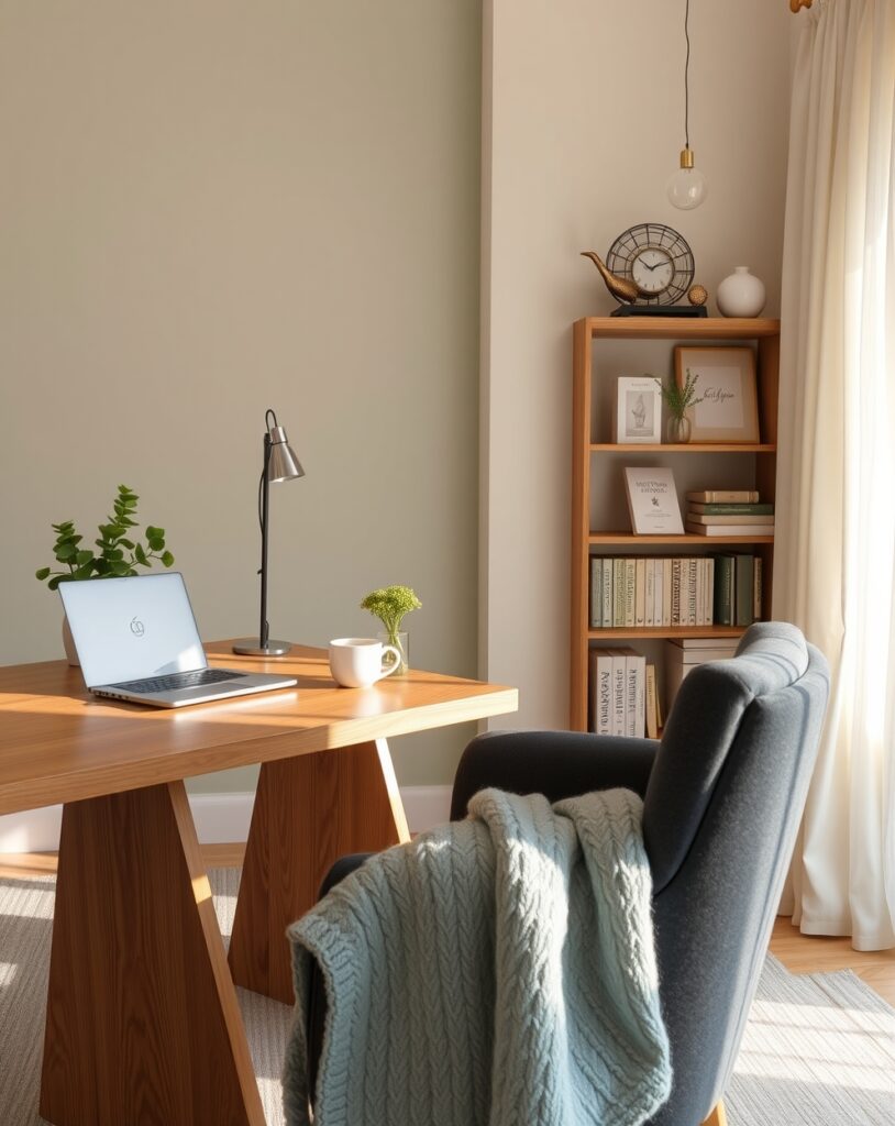 Relaxing at a Cozy Home Office Space – free AI stock image