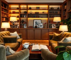 Relaxing Evening in a Cozy Living Room – free AI stock image