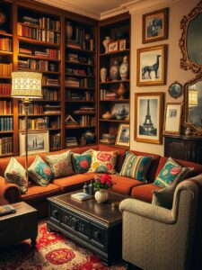 Retro Vintage Living Room with Antique Decor – free AI stock image