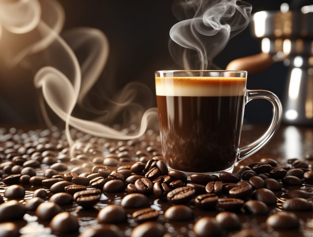 Rich Coffee Textures and Aromatic Brews – free AI stock image
