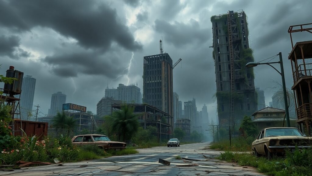 Ruins of a Forgotten City – free AI stock image