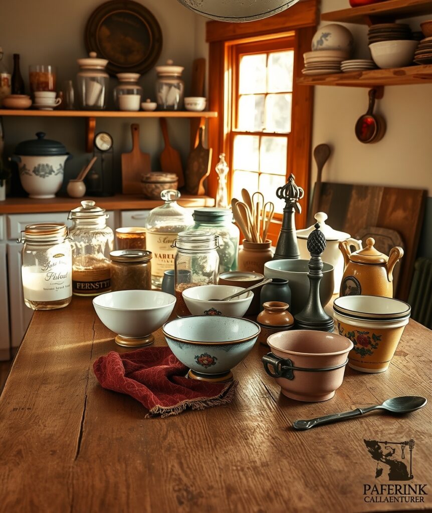 Rustic Collection of Vintage Kitchen Objects – free AI stock image